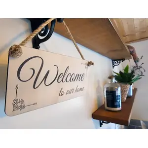 Welcome to our Home Decorative Hanging Plaque | Sign
