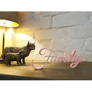 Family Sign Ornament With a Heart