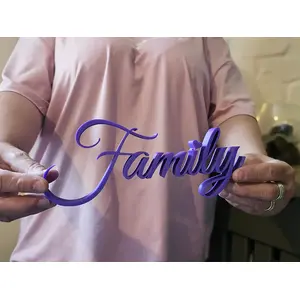 Family Sign Ornament With a Heart
