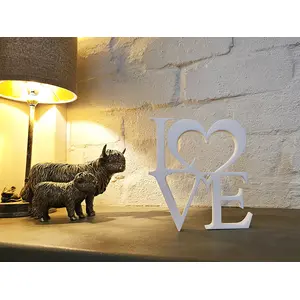 Square Love Sign with a Heart Ornament