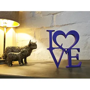 Square Love Sign with a Heart Ornament