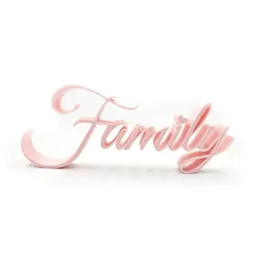 Family Sign Ornament With a Heart