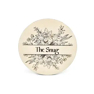 The Snug Room Door Sign Decorative Wooden Plaque Elegant Engraved Round Design