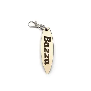 Novelty Surfboard Keyring Surfing Themed Wooden Key Chain