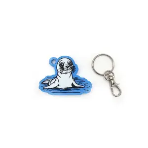 Baby Seal Keyring Novelty Bag Tag Charm