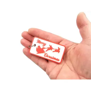 Merry Christmas Keyring Santa Novelty Bag Tag Charm