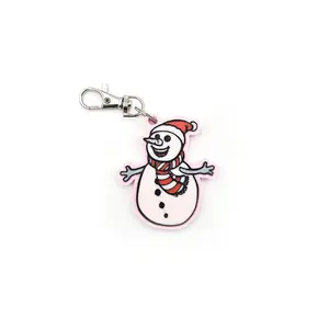 Snowman Keyring Novelty Bag Tag Charm