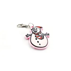 Snowman Keyring Novelty Bag Tag Charm