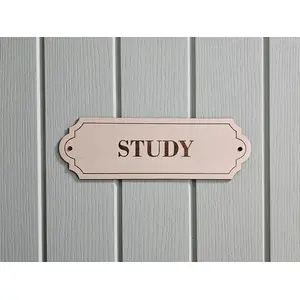 Study Door Decorative Sign, Wooden Plaque | Elegant Classic Design
