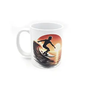 Surf Themed Mug Surfing Quote 11oz White