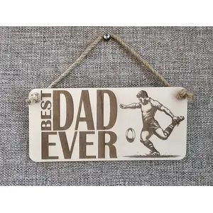 Best Dad Ever Rugby Decorative Signs and Plaques