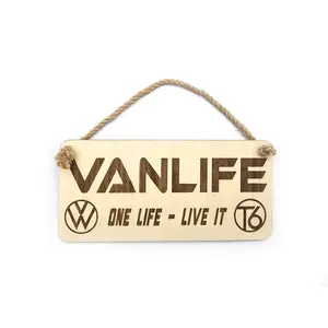 Vanlife Decorative Sign | Plaque with VW and T6 Logo