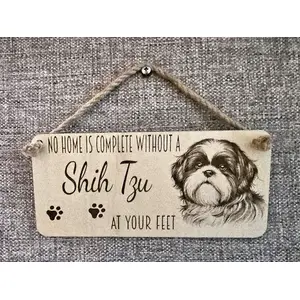 Shih Tzu Sign Decorative Plaque Home Decor