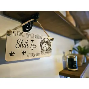 Shih Tzu Sign Decorative Plaque Home Decor