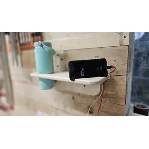Bedside Shelf Unit with Phone & Stanley Cup Holders With LED Night Light
