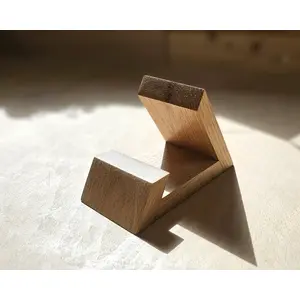 Handmade Solid Oak Phone Holder Triangle