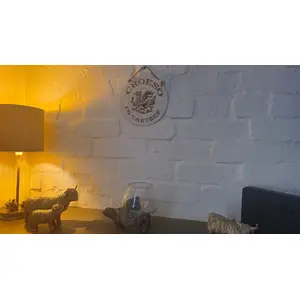 Welsh Dragon with Croeso I'n Cartref hanging wall plaque Welcome to our home