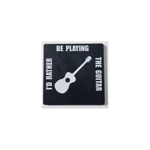 Id rather be playing the DRUMS black and white coaster table protector