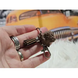 Highland Cow Keyring with Tassle and Clip