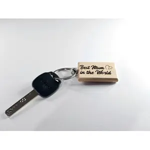 Best Mum / Dad in the world Keyring Mothers day present / Fathers Day Gift