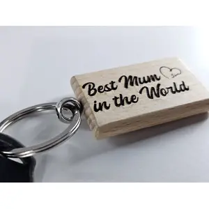 Best Mum / Dad in the world Keyring Mothers day present / Fathers Day Gift