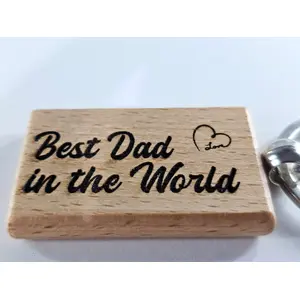 Best Mum / Dad in the world Keyring Mothers day present / Fathers Day Gift