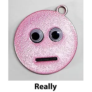 Emoji Keyring fun kids teenager bag tag keychain zip tag