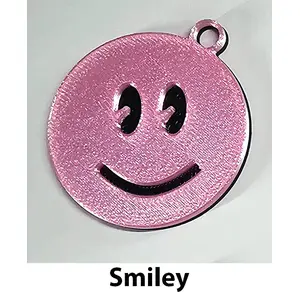 Emoji Keyring fun kids teenager bag tag keychain zip tag