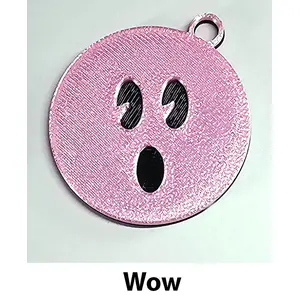 Emoji Keyring fun kids teenager bag tag keychain zip tag