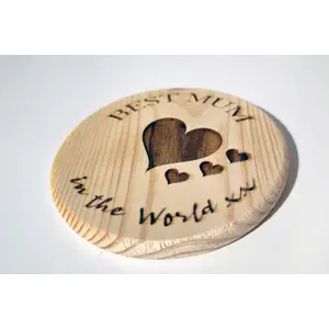 Best Mum in the world wooden coaster | Ideal mothers day gift | Birthday or Christmas present