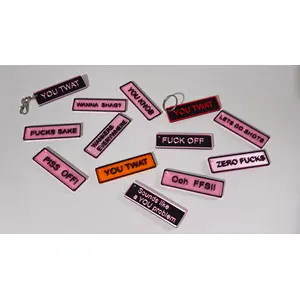 GET THE FUCK OUTTA HERE Adult Keyring Rude Inappropriate