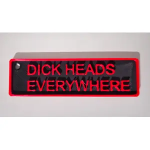 DICK HEADS EVERYWHERE Adult Keyring Funny Rude Keyring