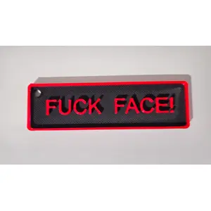 FUCK FACE Adult Keyring Funny Rude Inapproriate Keyring
