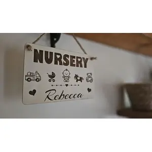 Nursery Door Sign | Plaque With Bedside Table or Shelf Option