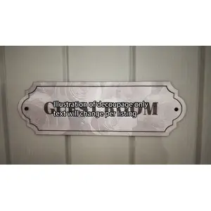 Bathroom Decorative Door Sign / Plaque Elegant Engraved Shape and Design