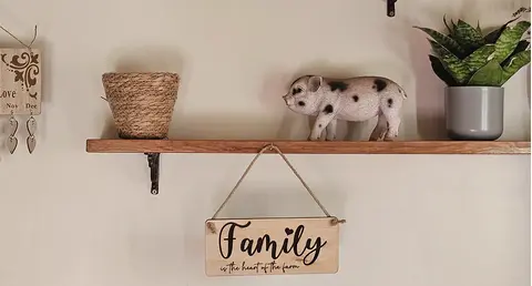 Family is the Heart of the Farm Decorative Sign / Plaque