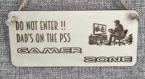 Dad Gamer Plaque Do NOT Enter Dads on the PS5 Playstation Gamer