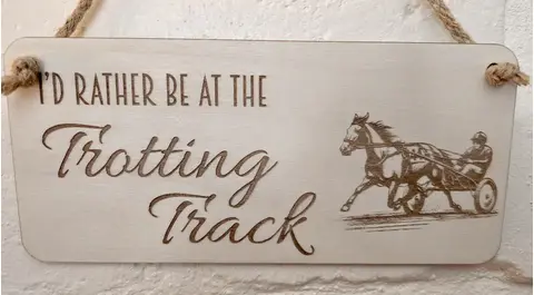 Trotting Track Themed Decorative Sign | Mid Race