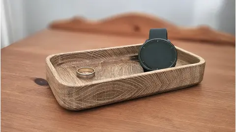 Handmade Solid Oak Catchall - Vanity Tray - Reclaimed Wood