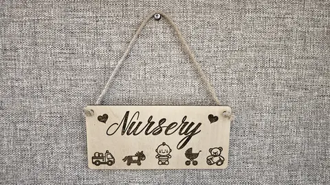 Childs Nursery Door Sign | Personalised Bedroom Door Or Wall Plaque | Baby and Toddler