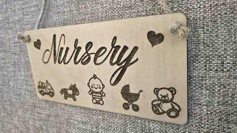 Childs Nursery Door Sign | Personalised Bedroom Door Or Wall Plaque | Baby and Toddler
