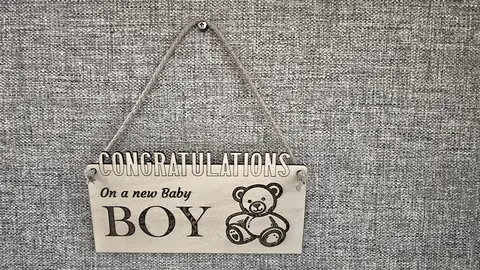Congratulations on a Baby Boy Decorative sign