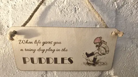 When Life Gives You A Rainy Day Play In The Puddles Decorative Sign Plaque