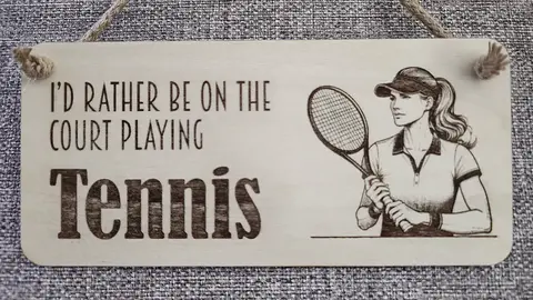 Female Tennis Player Decorative Sign | Plaque