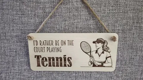 Female Tennis Player Decorative Sign | Plaque