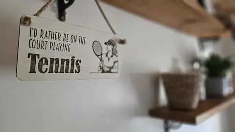 Female Tennis Player Decorative Sign | Plaque