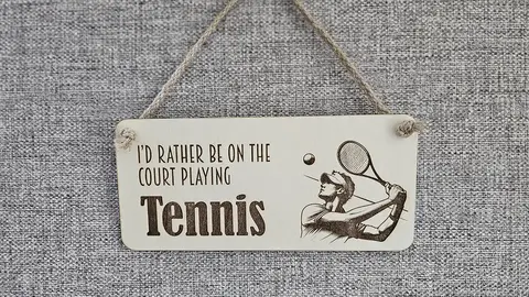Tennis Themed Decorative Sign | Plaque