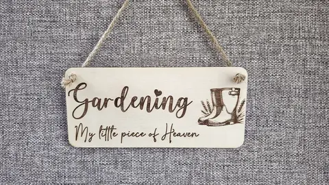 Decorative Gardening Sign | Plaque | Gardening is My Little Piece of Heaven