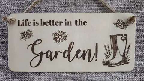 Gardening Decorative Sign | Plaque | Life is Better in the Garden