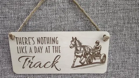 Trotting Themed Decorative Sign | Plaque Pony and Trap
